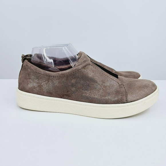 Sofft Safia Slip On Comfort Shoes 10 M Metallic Bronze Leather Stretch Cream Mid - Picture 6 of 14